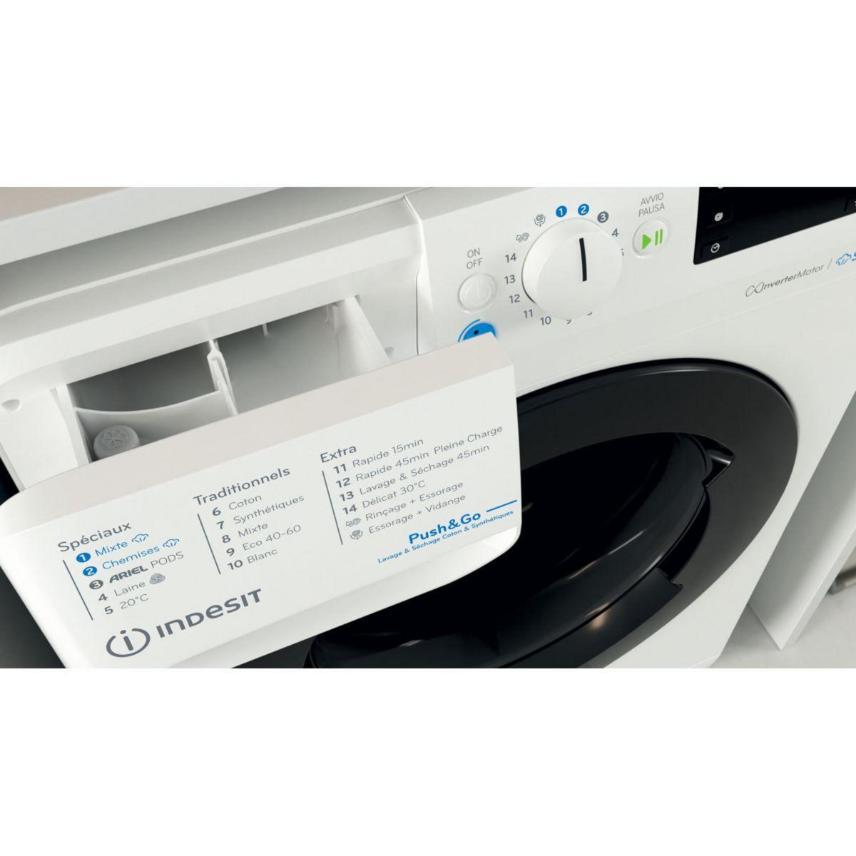 Indesit Lave linge séchant hublot BDE96435WKVFR