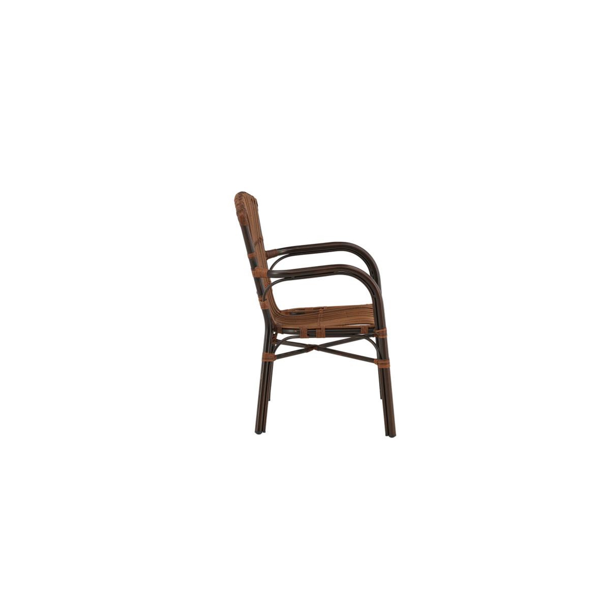 Voir la diapositive 2 : Paris Prix Chaise de jardin en rotin  galera  90cm marron