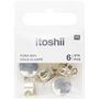 Voir la diapositive 2 : RICO DESIGN Itoshii pack de 6 claps de cordon couleur or