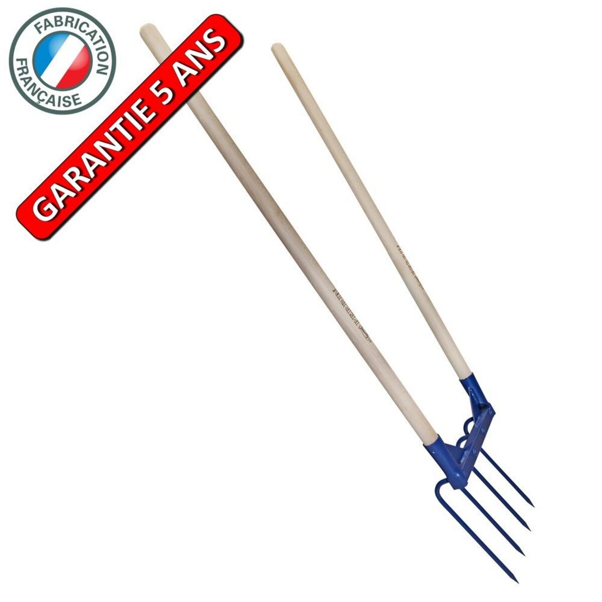OUTILS PERRIN Aerogrif' 4 dents 2 manches 1,10 m, type Grelinette, outil de jardinage biologique