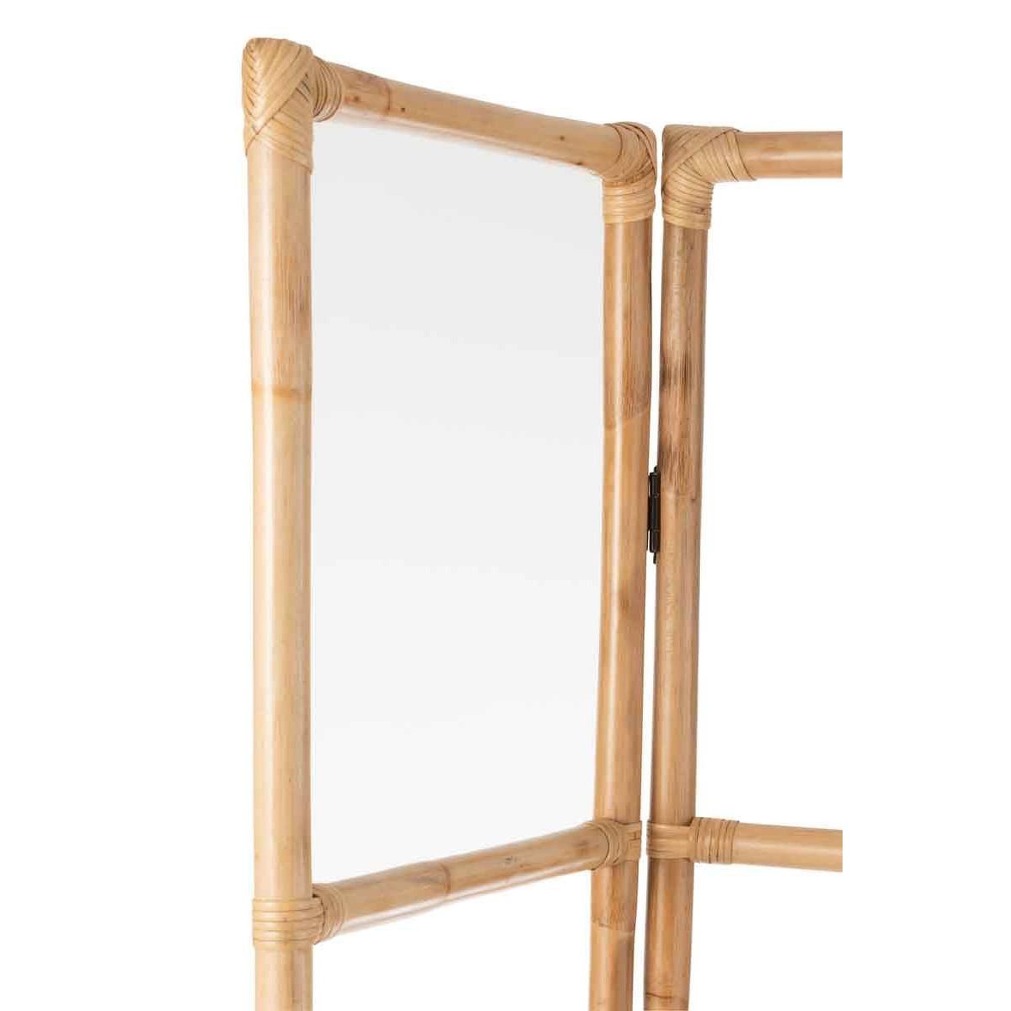 Voir la diapositive 5 : J-LINE Portant à vêtements en rotin  ellen  175cm naturel
