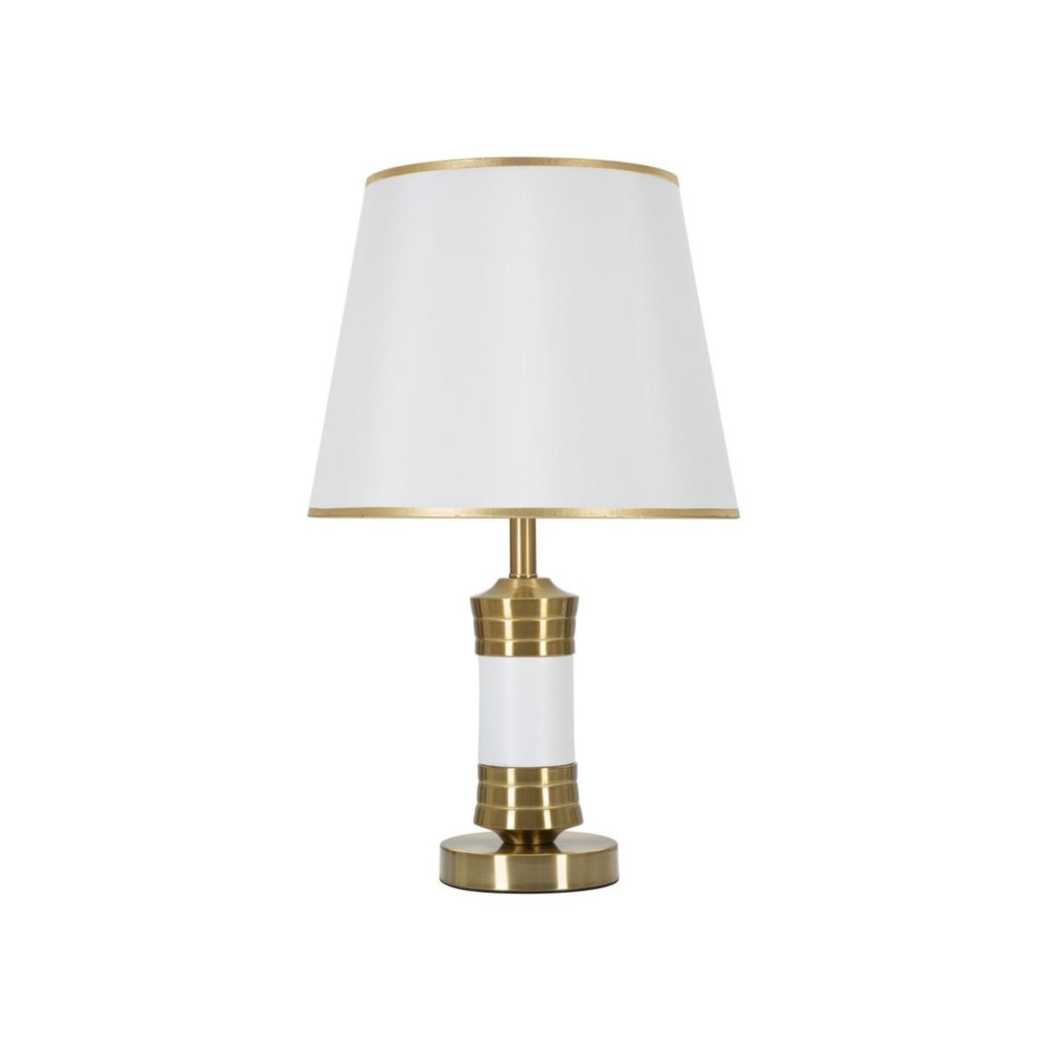 Paris Prix Lampe à poser en métal  whity  52cm blanc & or