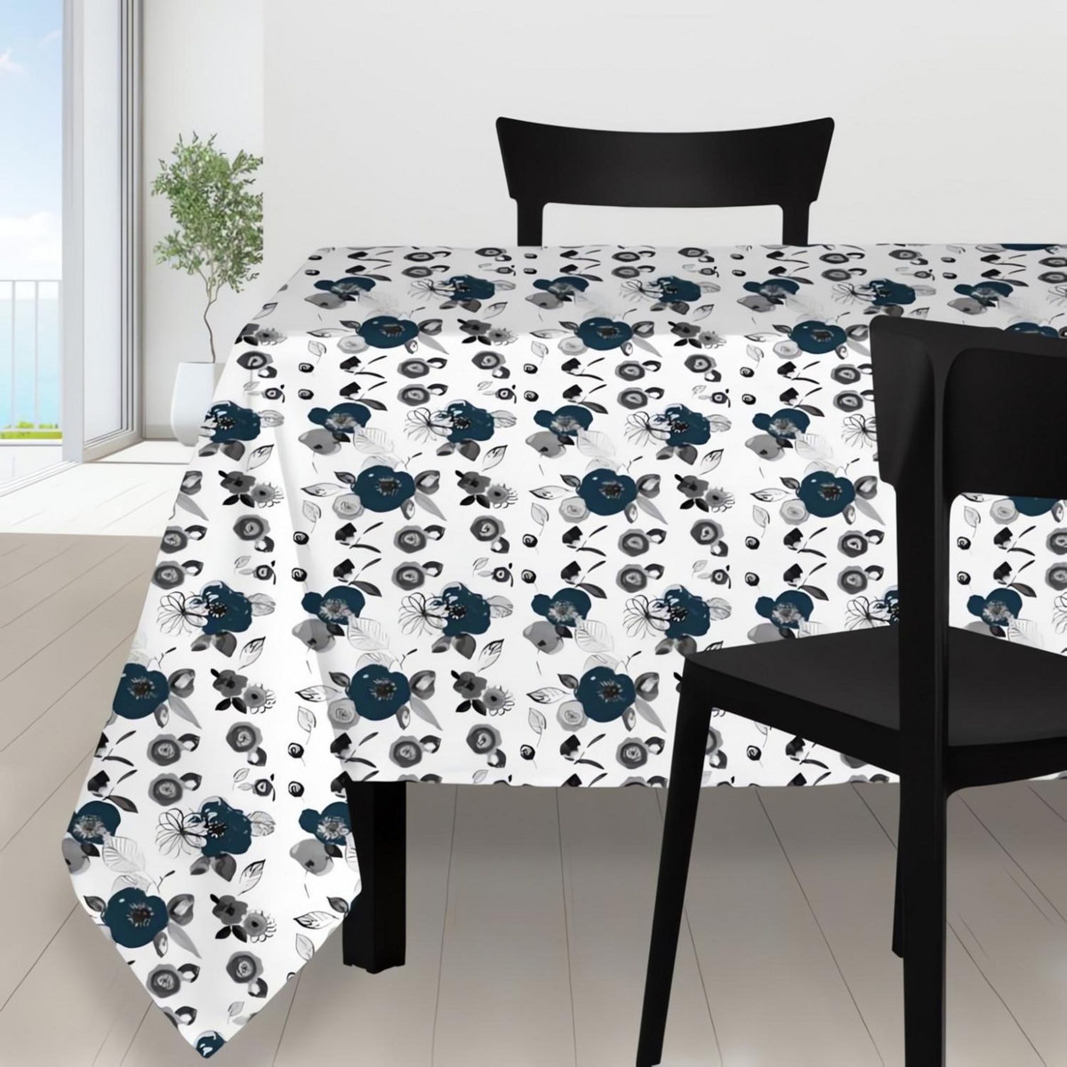 SOLEIL D'OCRE Nappe anti-tâches AQUARELLE blanc, par Soleil d'ocre