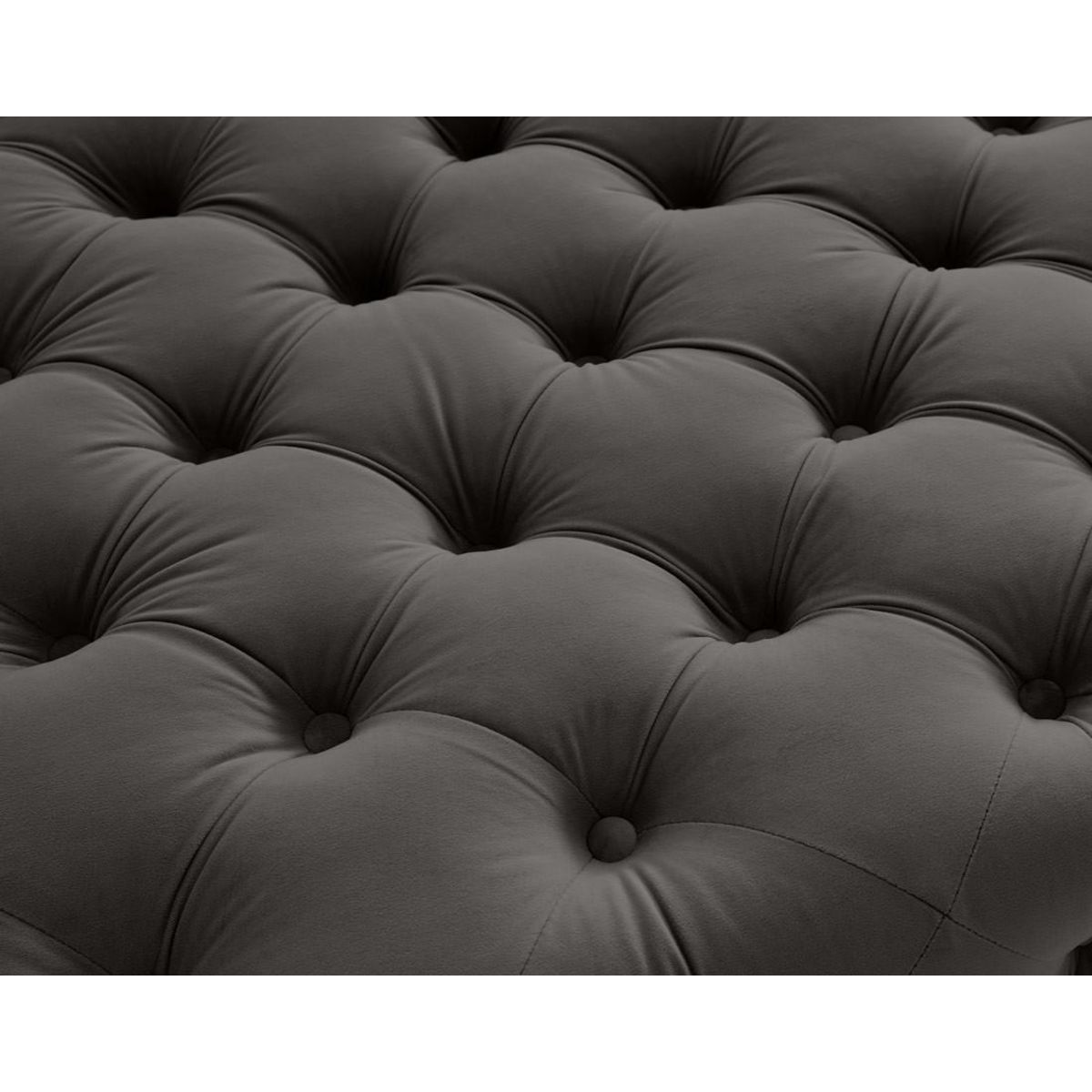 LISA DESIGN Camden - pouf chesterfield en velours - pieds en métal doré