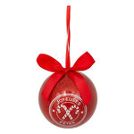 ATMOSPHERA Boule de Noël Imprimée  Sucre d'Orge  9cm Rouge