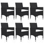 Voir la diapositive 5 : VIDAXL Ensemble a manger de jardin 7 pcs Noir
