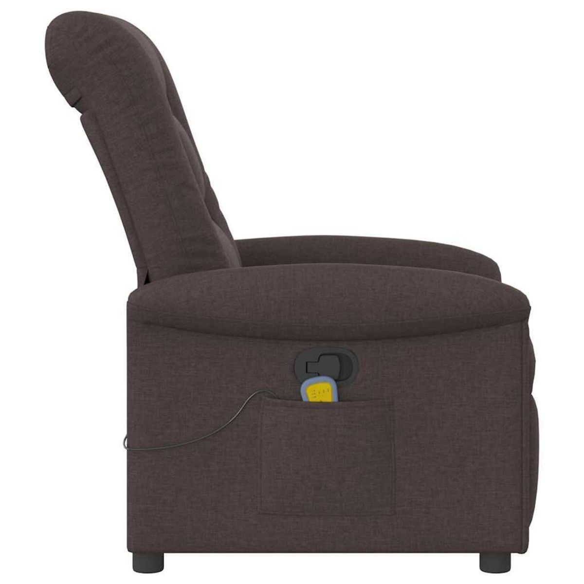 VIDAXL Fauteuil de massage inclinable Marron fonce Tissu