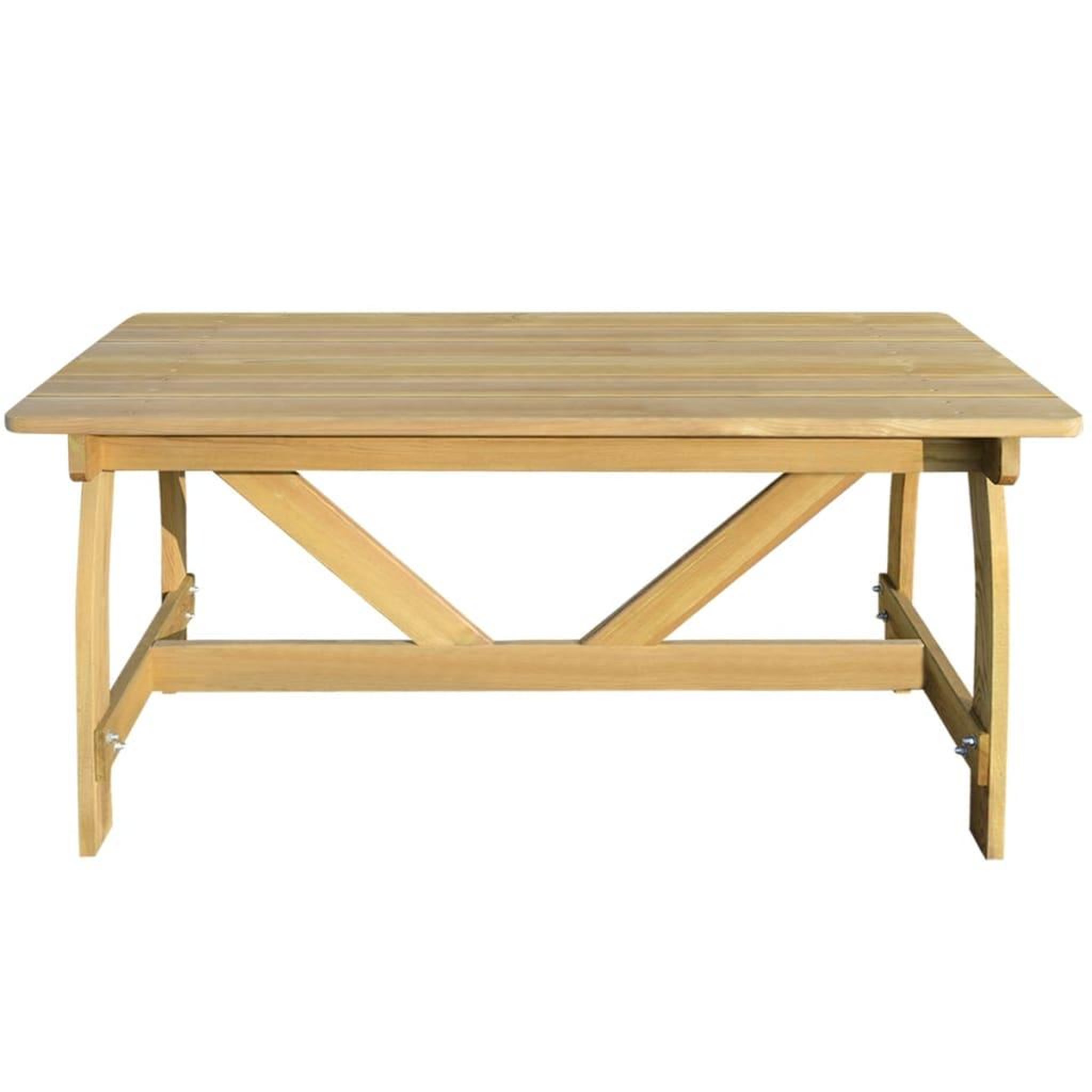 Voir la diapositive 2 : VIDAXL Table de jardin 150x74x75 cm bois de pin impregne