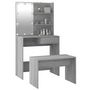 Voir la diapositive 5 : VIDAXL Ensemble de coiffeuse avec LED Sonoma gris Bois d'ingenierie