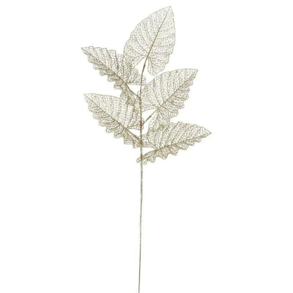 ATMOSPHERA Branche de 5 Feuilles Déco  Grand Hôtel  84cm Or