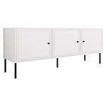 BEST MOBILIER Lavaggi - meuble tv - 3 portes - 150 cm. Coloris disponibles : Blanc, Noir