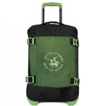 David Jones Sac de voyage cabine à roulettes 35L double compartiment 55cm. Coloris disponibles : Noir, Vert