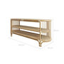 Voir la diapositive 4 : MAISON PAVANE Console 140 cm en rotin naturel avec étagères-Marthe