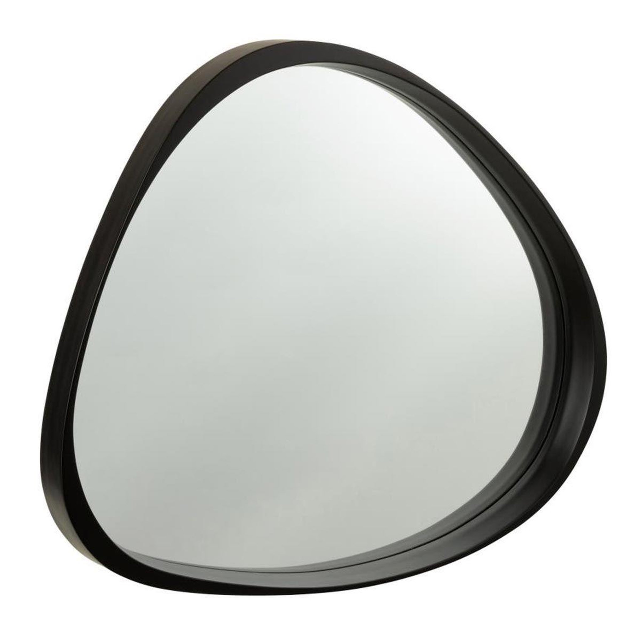 J-LINE Miroir Mural en Verre Design  Giles  77cm Noir