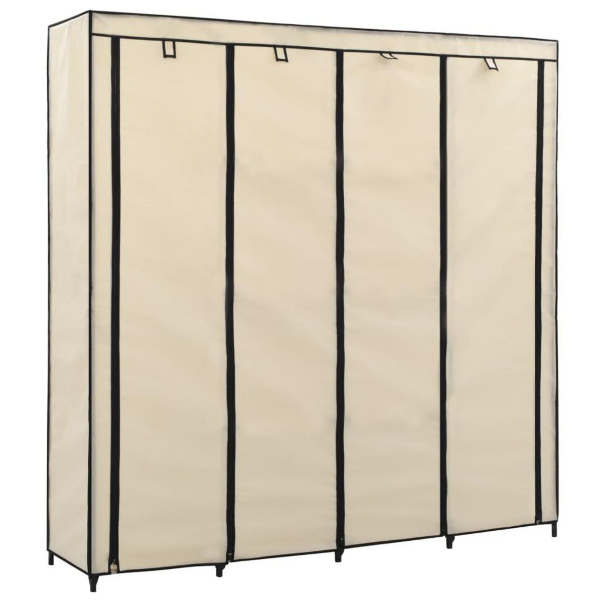 VIDAXL Garde-robe avec 4 compartiments Creme 175x45x170 cm