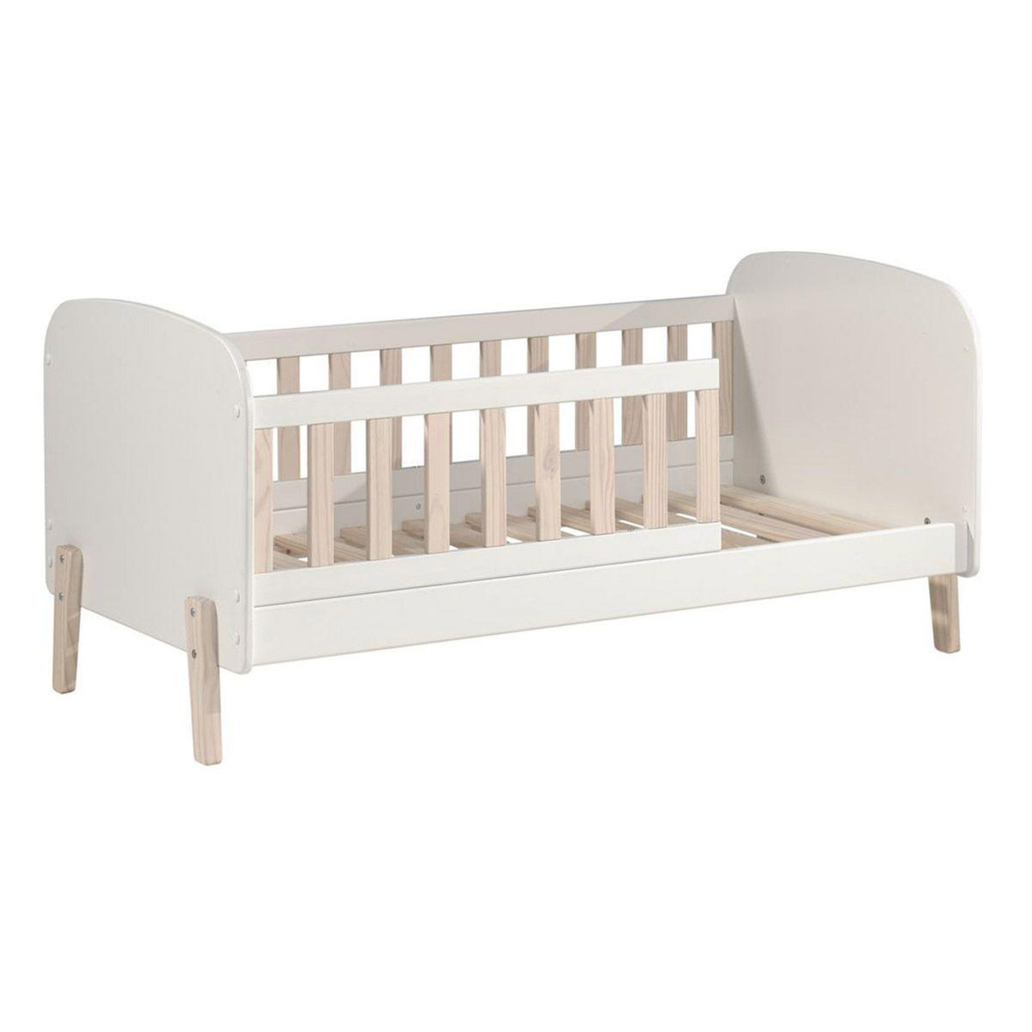Voir la diapositive 2 : Paris Prix Pack - lit enfant & tiroir de lit  kiddy  70x140cm blanc