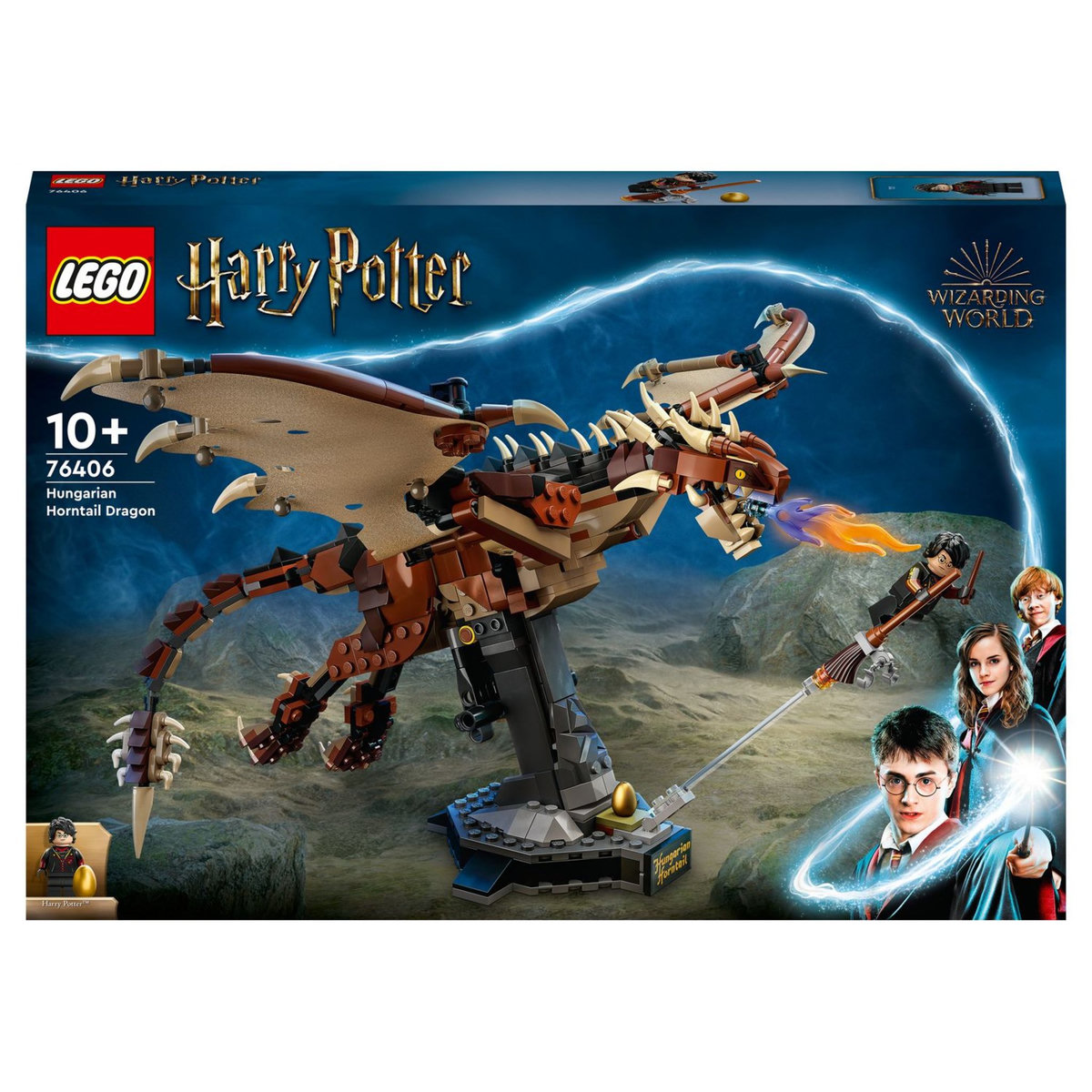 LEGO Harry Potter 76406 Le Magyar à Pointes, Jouet et Figurine de Dragon à Collectionner