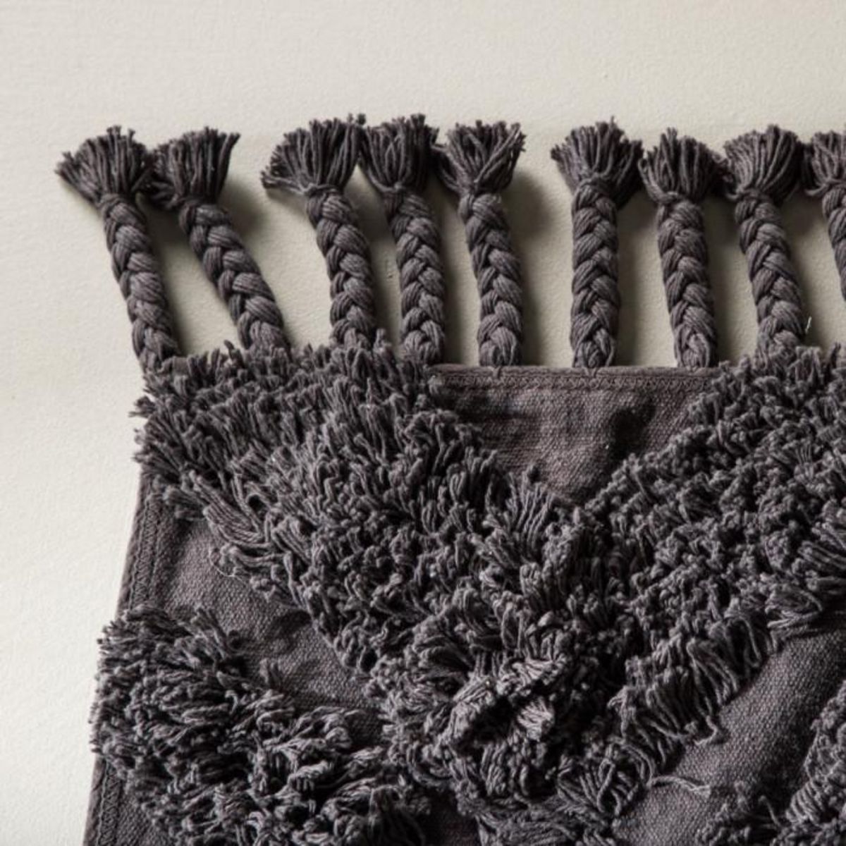 Paris Prix Tapis de Couloir Tufté  Hilma  70x200cm Gris Foncé