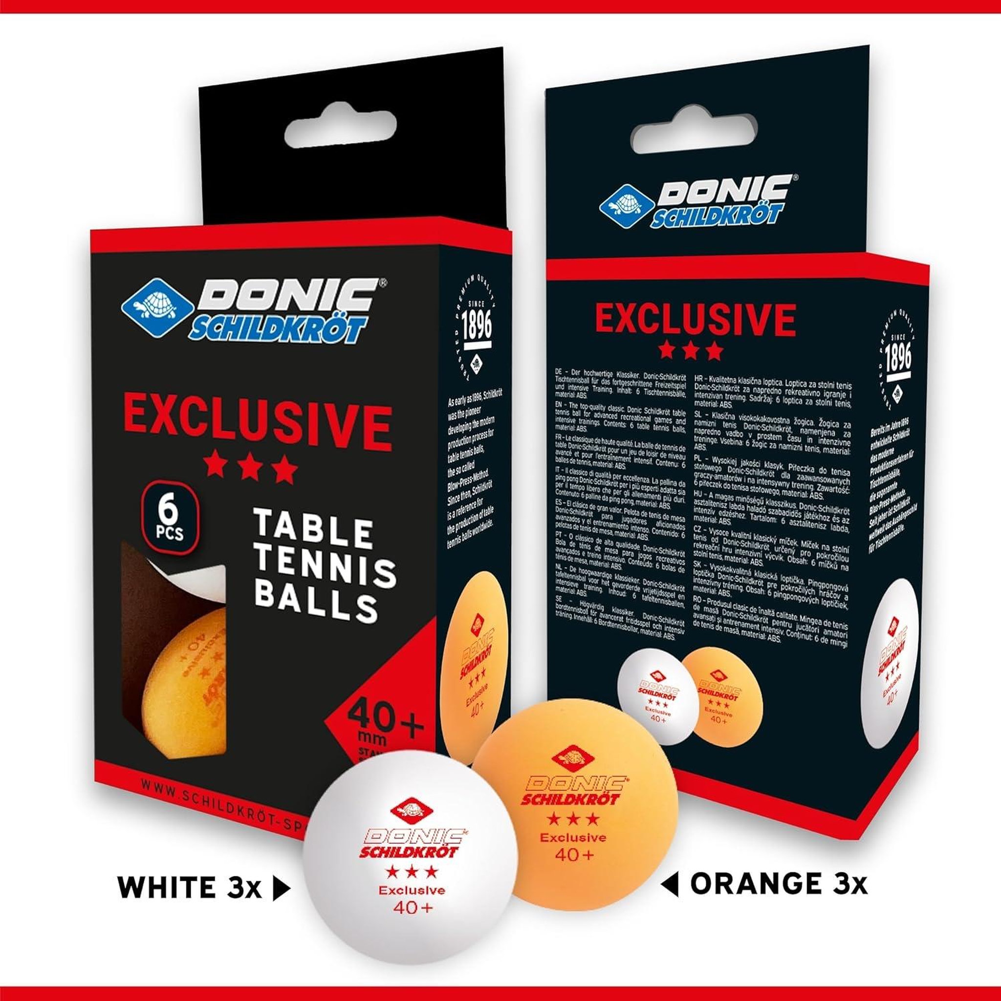 Voir la diapositive 2 : SCHILDKRÖT FUN SPORT Lot de 6 balles de tennis de table