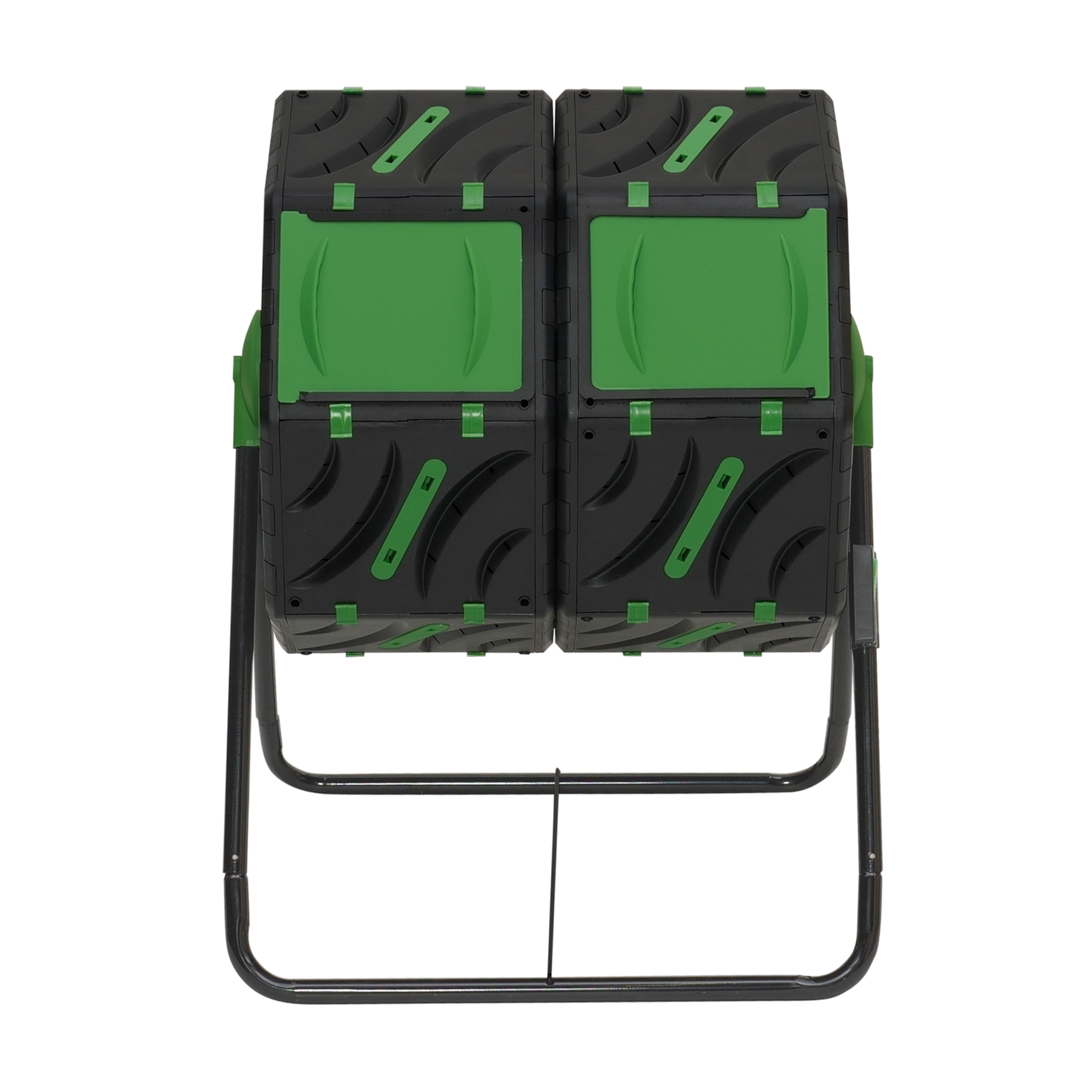 Voir la diapositive 3 : ID MARKET Bac de compostage rotatif double bac 140l