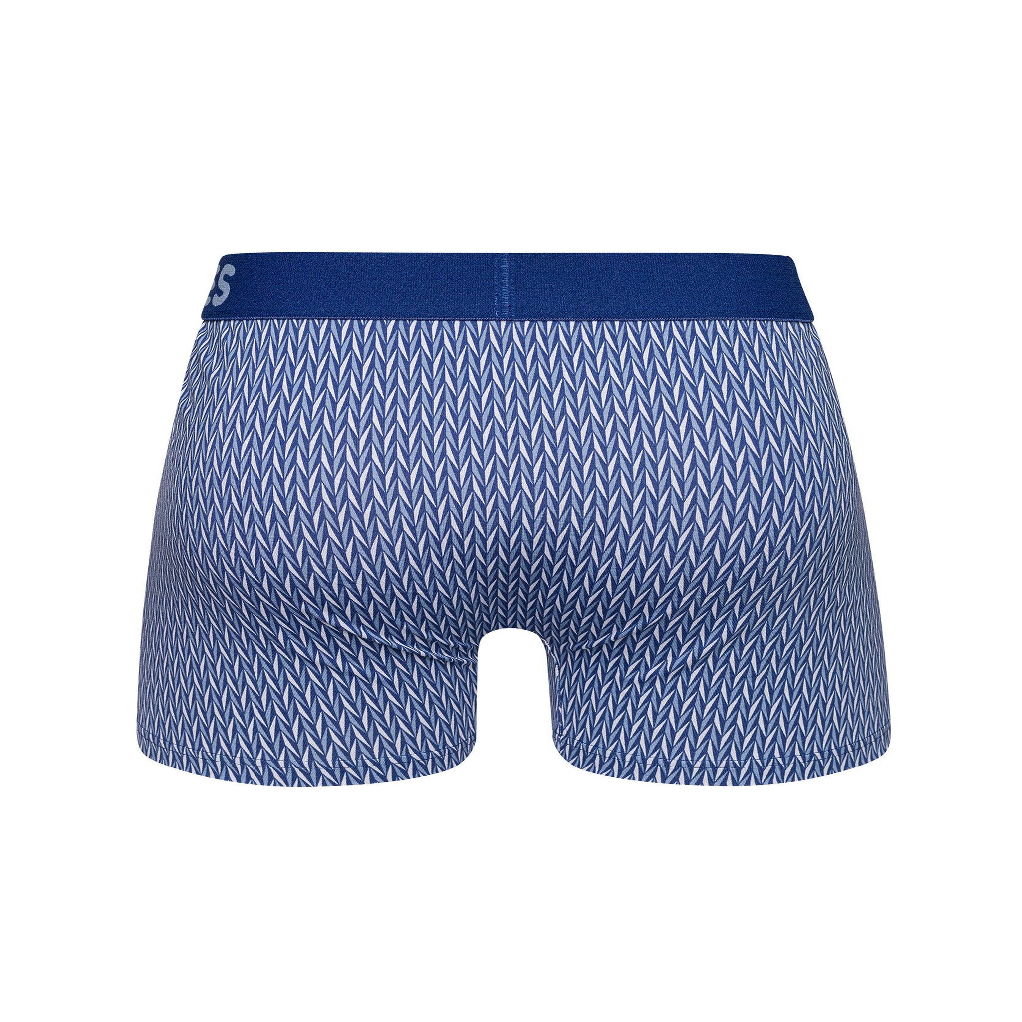 Voir la diapositive 3 : DEDOLES Boxer homme motif jacquard bleu & gris