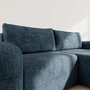 Voir la diapositive 4 : BEST MOBILIER Rebecca - canapé d'angle droit 4 places convertible avec coffre en velours texturé