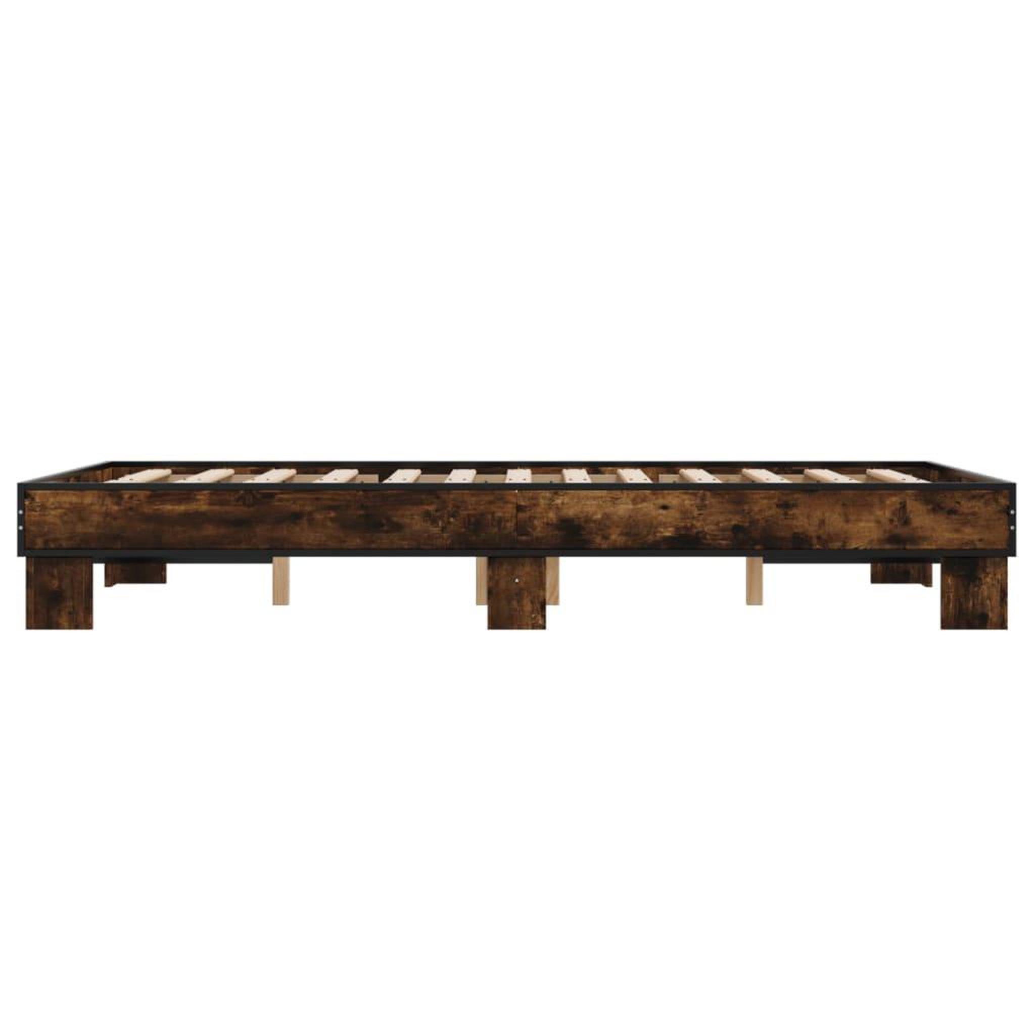 Voir la diapositive 5 : VIDAXL Cadre de lit sans matelas chene marron 135x190 cm