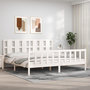 Voir la diapositive 1 : VIDAXL Cadre de lit sans matelas blanc bois de pin massif