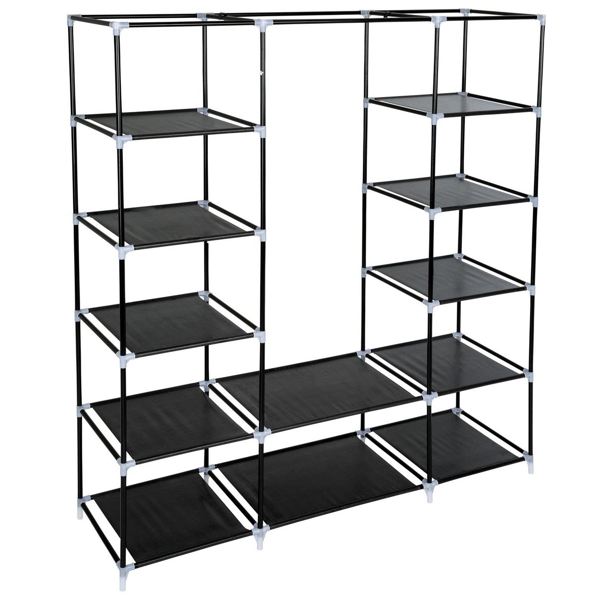 tectake Armoire Penderie en tissu 12 compartiments 150x175x45cm