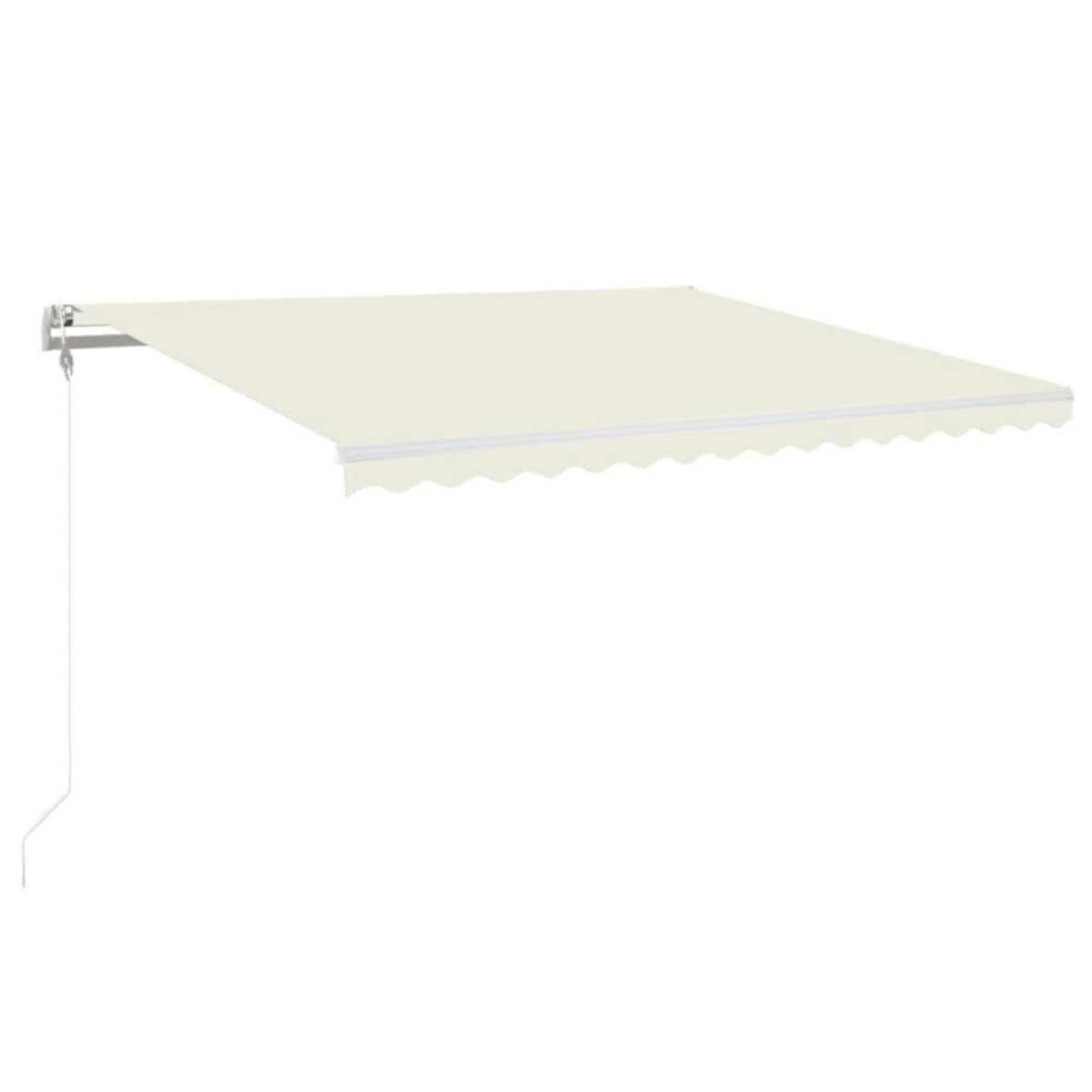VIDAXL Auvent automatique avec capteur de vent et LED 400x350 cm Creme