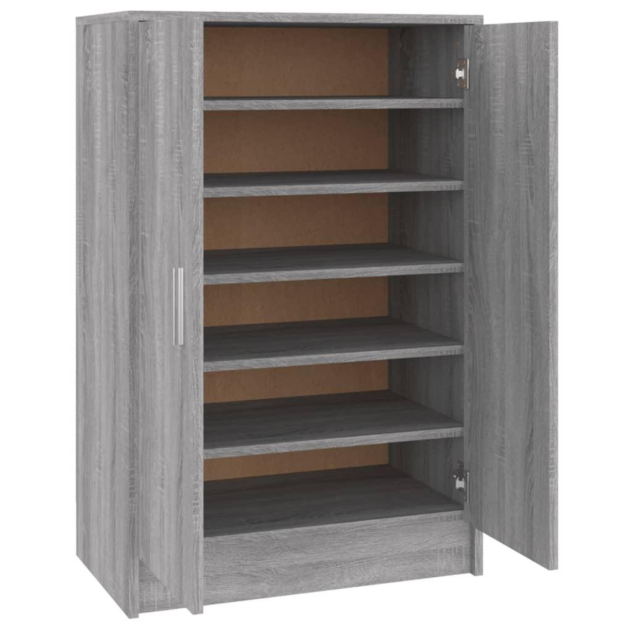 Voir la diapositive 2 : VIDAXL Meuble a chaussures Sonoma gris 60x35x92 cm Bois d'ingenierie