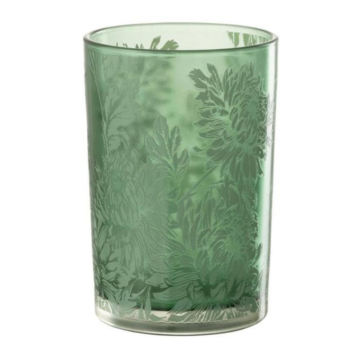 Paris Prix Photophore Design en Verre  Flora  18cm Vert