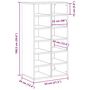 Voir la diapositive 6 : VIDAXL Etagere a chaussures vieux bois 54x34x100,5cm bois d'ingenierie