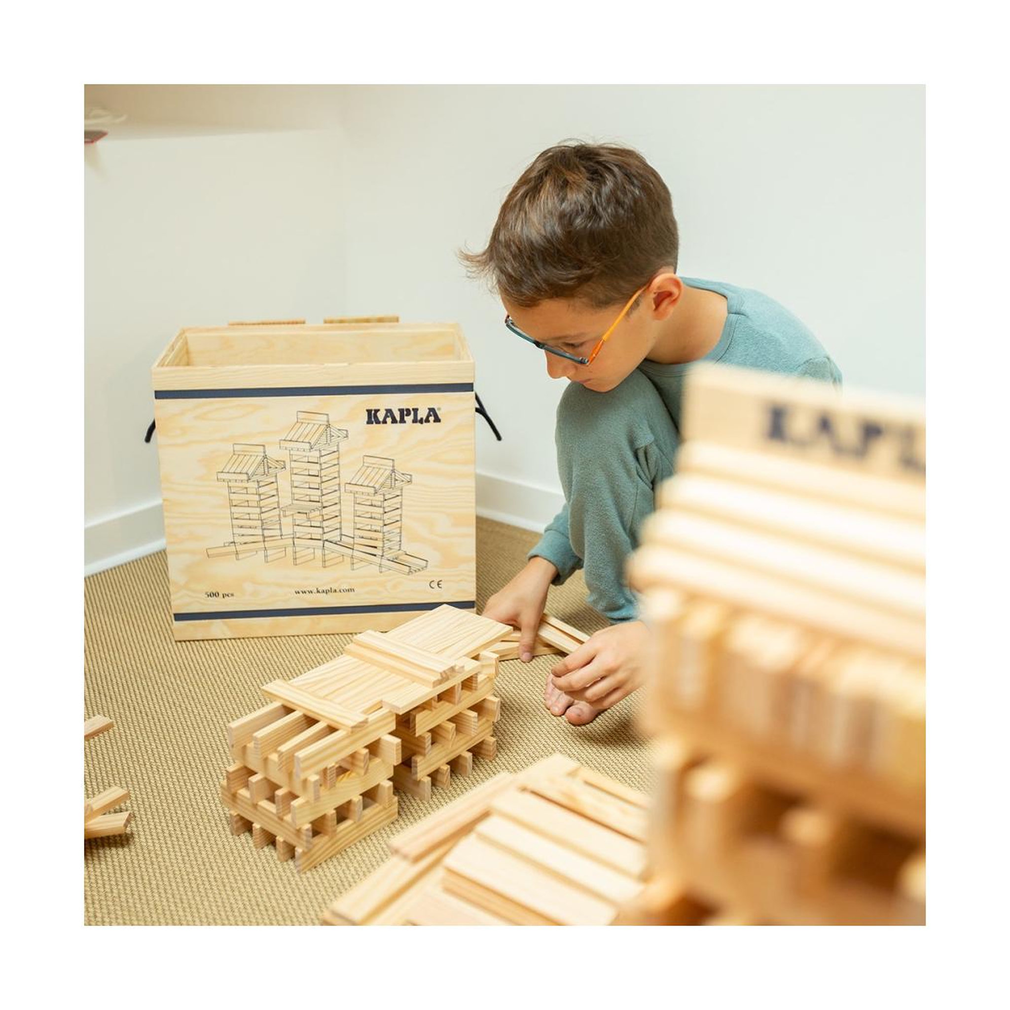 Voir la diapositive 2 : Kapla Jeu de construction  Pack 500 planchettes