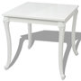 Voir la diapositive 2 : VIDAXL Table a manger 80x80x76 cm blanc brillant
