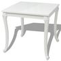 Voir la diapositive 2 : VIDAXL Table a manger 80x80x76 cm blanc brillant
