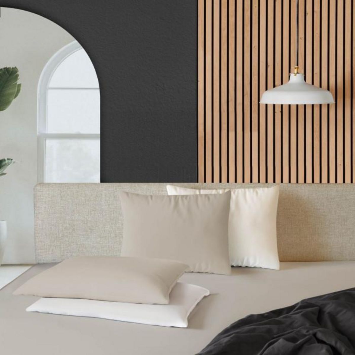 Paris Prix Taie d'Oreiller Microfibre  Oscar  63x63cm Blanc