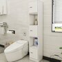 TOILINUX Colonne de salle de bain - Anne - Blanc - 180 x 33 x 30 cm