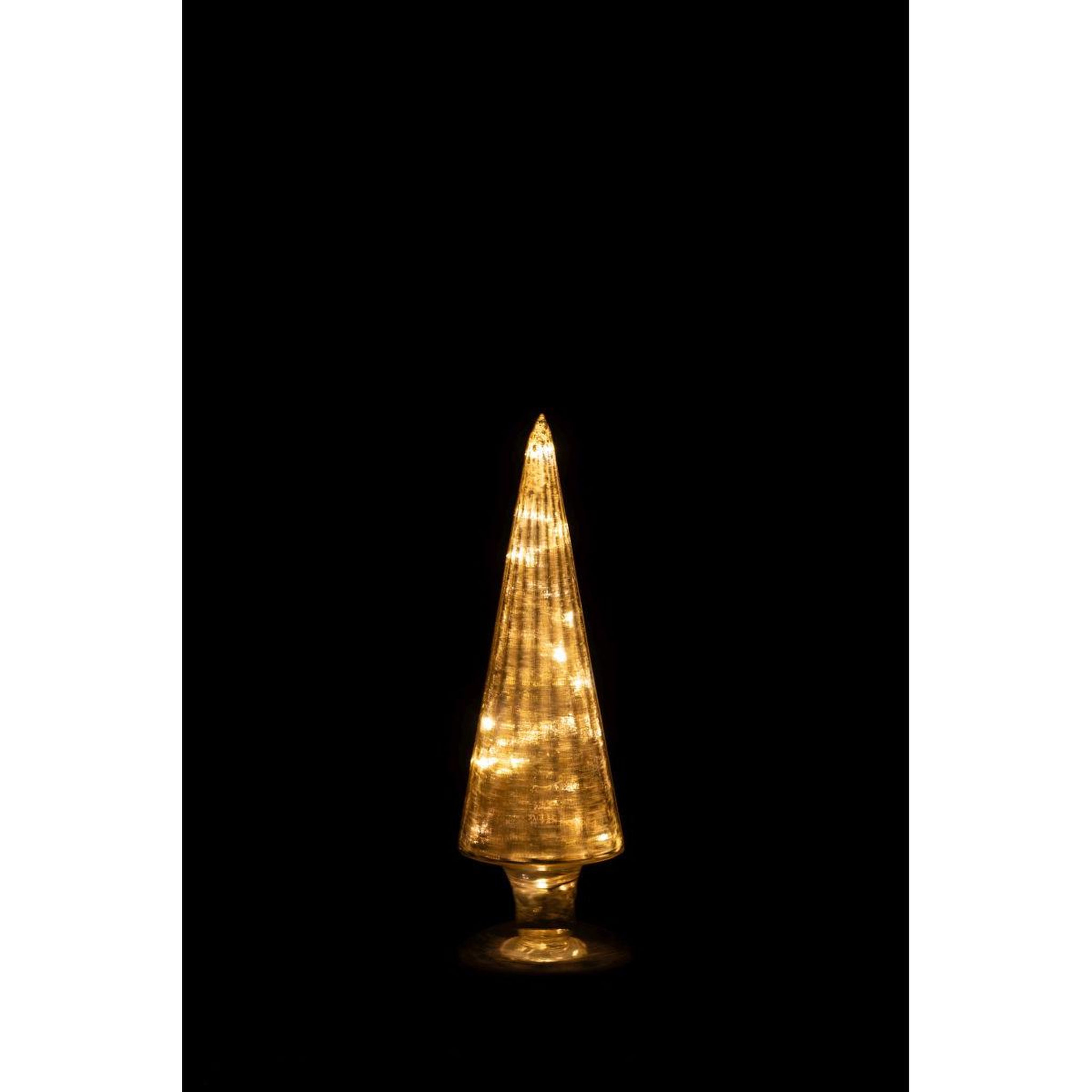 Voir la diapositive 6 : J-LINE Sapin tournant à led  lenard  31cm doré