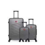 SWISS KOPPER SWISS KOPPER - LOT DE 3 - Valises grand format, cabine et cabine XXS ZURICH. Coloris disponibles : Beige, Gris, Noir, Vert, Bleu, Rose
