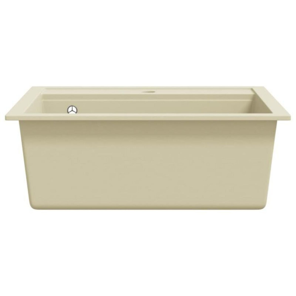 VIDAXL Évier de cuisine Granit Seul lavabo Beige