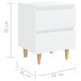 Voir la diapositive 6 : VIDAXL Tables de chevet avec pieds en pin 2 pcs Blanc 40x35x50 cm