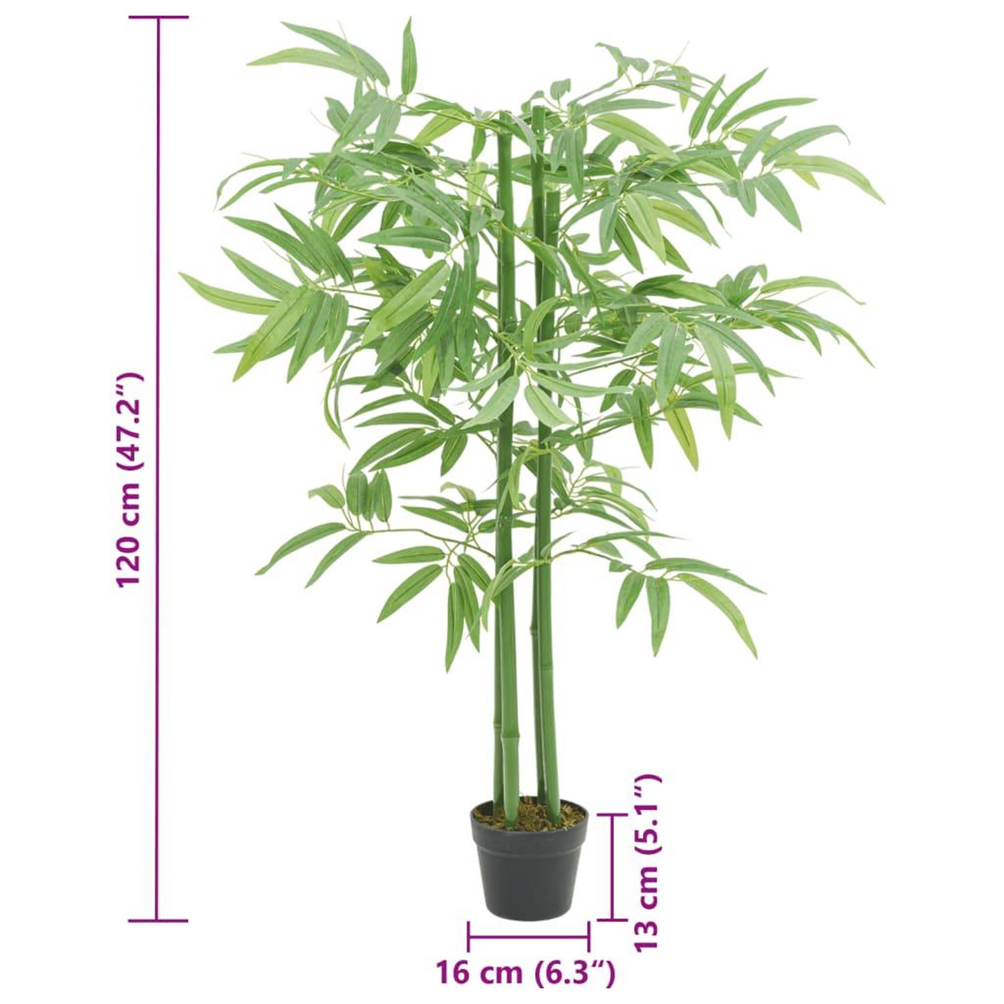 Voir la diapositive 4 : VIDAXL Bambou artificiel 384 feuilles 120 cm vert