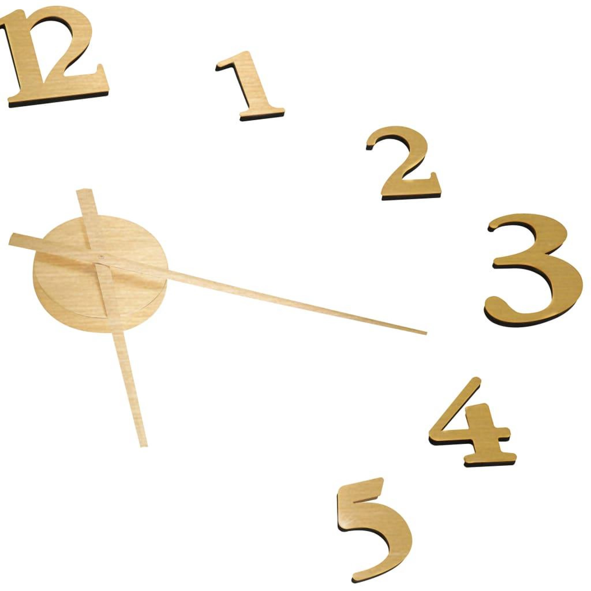 Voir la diapositive 4 : VIDAXL Horloge murale 3D Design moderne Dore 100 cm XXL