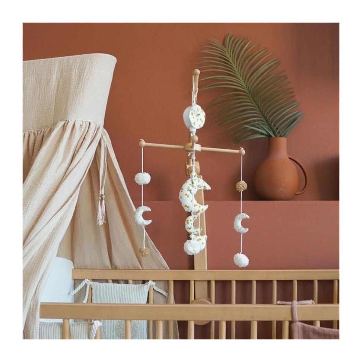 DOMIVA Mobile musical lune pour bébé Naturel 60x40 cm