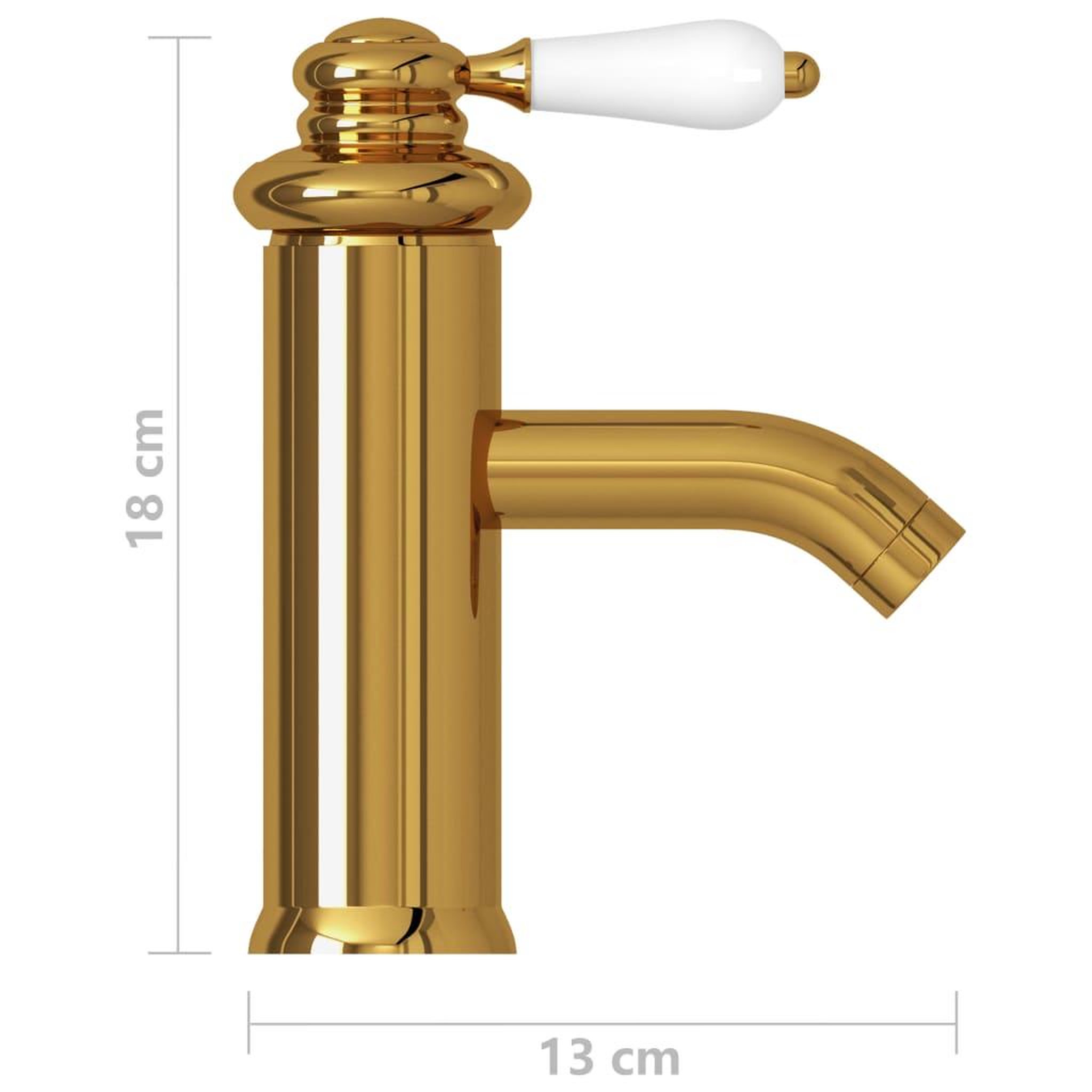 Voir la diapositive 5 : VIDAXL Robinet de lavabo de salle de bain dore 130x180 mm