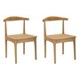Voir la diapositive 1 : Paris Prix Lot de 2 Chaises en Bois  Japan  70cm Naturel
