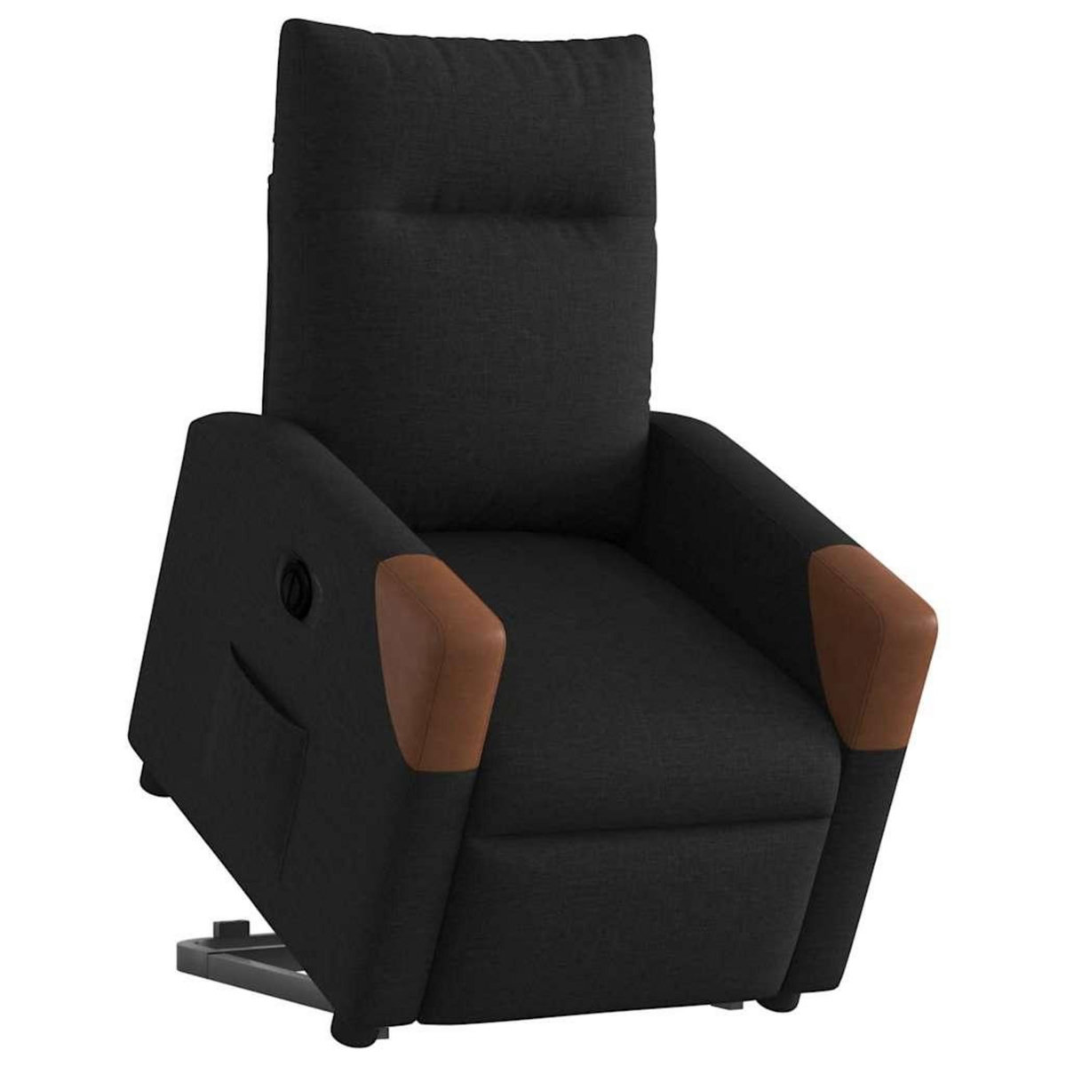 VIDAXL Fauteuil inclinable electrique noir tissu
