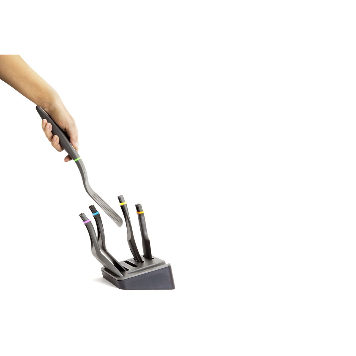 QUIRKY Ustensiles de cuisine sur support Click & Cook