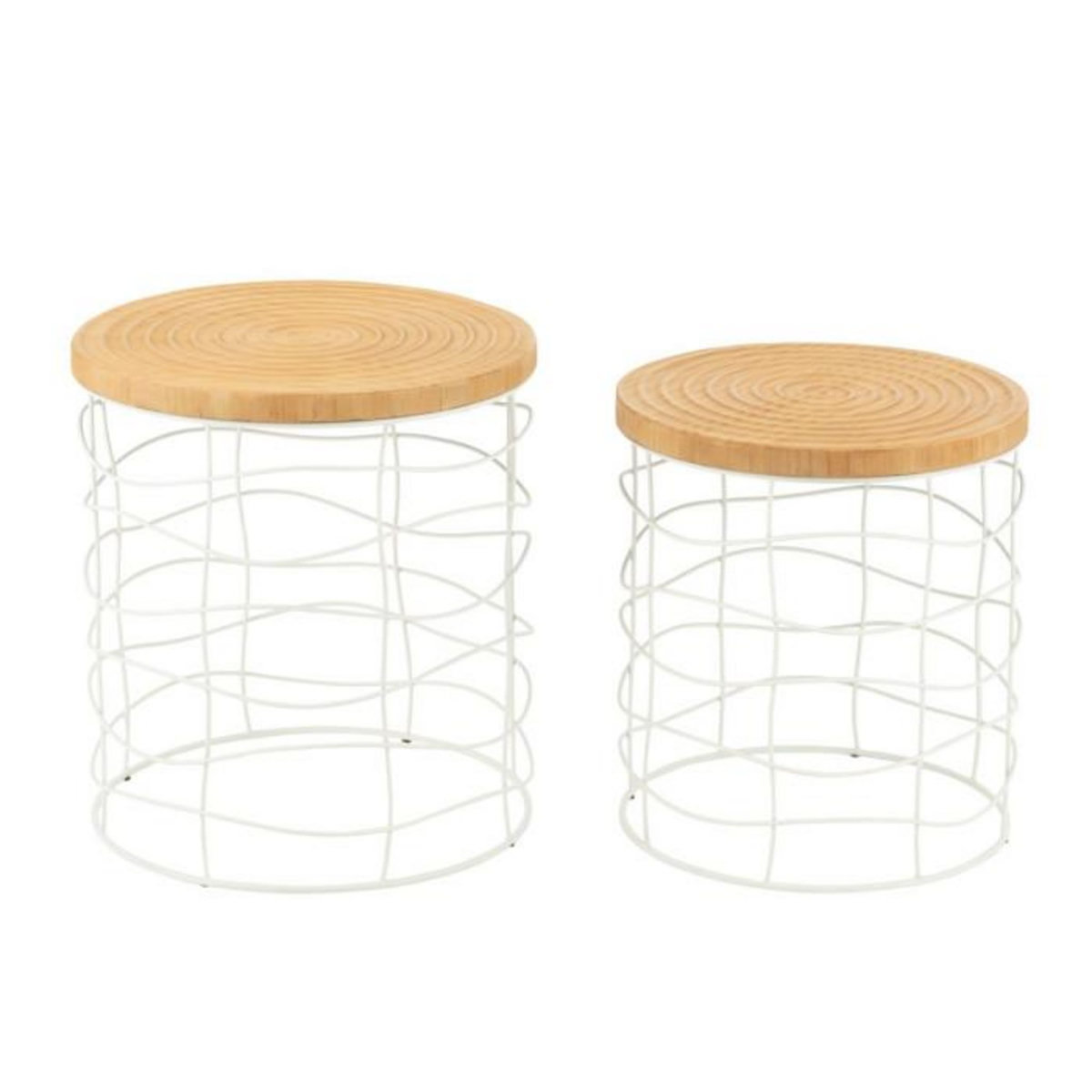 Paris Prix Lot de 2 Tables d'Appoint Gigognes  Brittney  50cm Naturel
